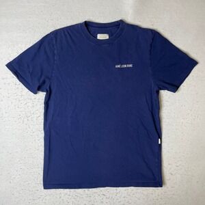 Aime Leon Dore Mens Logo T-Shirt Navy Blue Short Sleeve Cotton Size M Canada